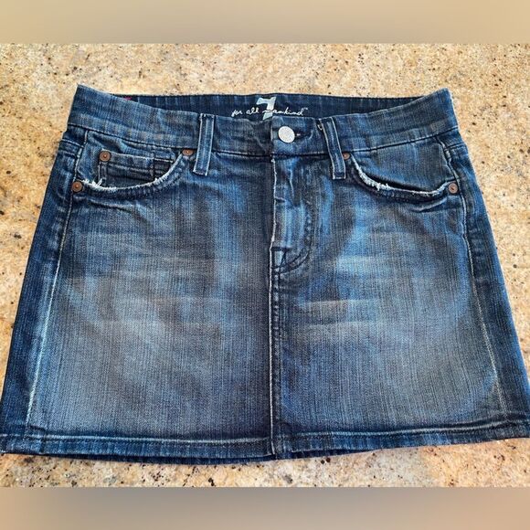 7s For All Mankind Jean skirt - Picture 1 of 14
